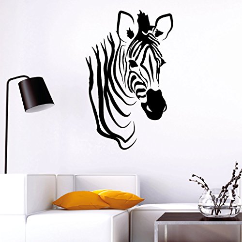 Wandtattoo-Loft „Zebra Afrika Safari“ / Giraffe/Wandtattoo / 54 Farben / 2 Größen/schwarz / 35 cm (breit) x 56 cm (hoch) von Wandtattoo-Loft