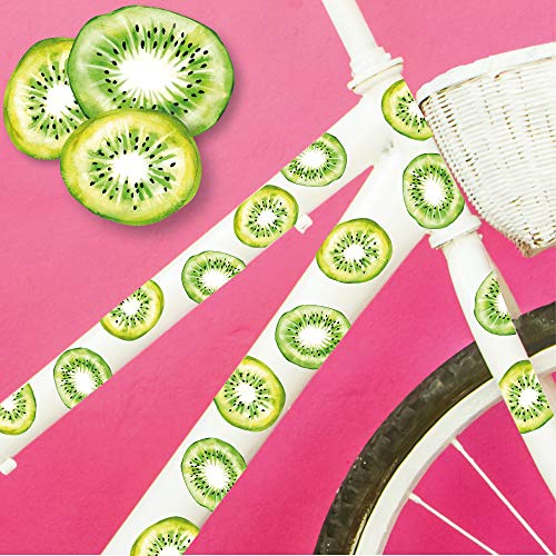 Wandtattoo Loft Fahrradaufkleber 30 STK. Kiwi Frucht Obst Fahrrad Sticker Fahrraddesign Kinderfahrrad von Wandtattoo Loft