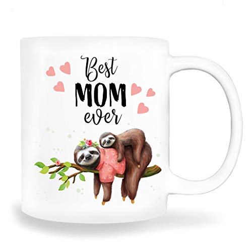 Wandtattoo Loft Tasse Geschenk Muttertag Best Mom Ever Faultier Junge Mama / 2. Tasse Glanz von Wandtattoo Loft