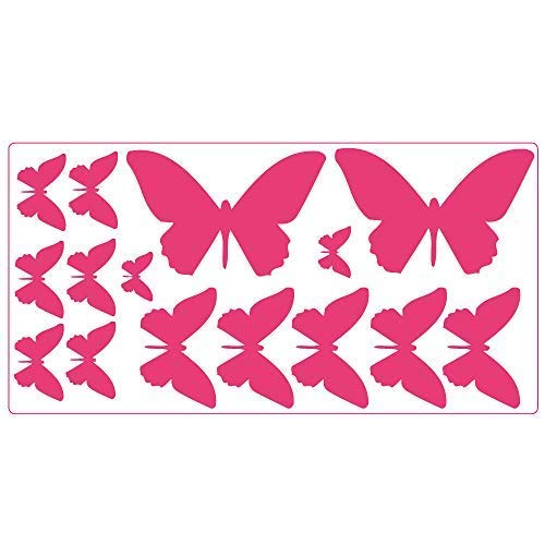 Wandtattoo Schmetterlinge 13 Stück Deko / 49 Farben zur Auswahl/türkisblau / von Wandtattoo-Loft