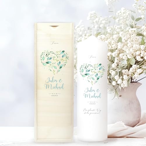 Wandtattoo Loft Hochzeitskerze personalisiert mit Namen, Datum und Herz Motiv, 25cm x 7cm, personalisierte Kerze, Traukerze Hochzeit Kerze selbst gestalten, Hochzeitsgeschenk, Valentinstagsgeschenk Wandtattoo Loft Hochzeitskerze personalisiert mit Namen, Datum und Herz Motiv, 25cm x 7cm, personalisierte Kerze, Traukerze Hochzeit Kerze selbst gestalten, Hochzeitsgeschenk, Valentinstagsgeschenk von Wandtattoo Loft