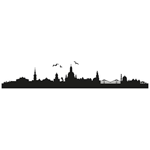 Wandtattoo Skyline Dresden 002 - Größe: S - 80cm x 15cm - 23 mögliche Farben von Wandtattoo - Skyline