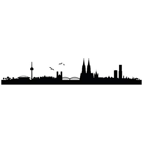 Wandtattoo Skyline Köln 005 - Größe: M - 100cm x 19cm - 23 mögliche Farben von Wandtattoo - Skyline