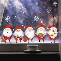Fensterbild Weihnachten Weihnachtsmänner 5 Kleine Wichtel Schneeflocken Fensteraufkleber Wiederverwendbare Fensterdeko Winter Kinderzimmer Fensterbild Weihnachten Weihnachtsmänner 5 Kleine Wichtel Schneeflocken Fensteraufkleber Wiederverwendbare Fensterdeko Winter Kinderzimmer von WandtattooLoftBaltic