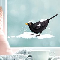 Fensterbild Weihnachten Winter Amsel Mit Schnee Fensterdeko Winterliche Fensterdekoration Wiederverwendbar Fensterbild Weihnachten Winter Amsel Mit Schnee Fensterdeko Winterliche Fensterdekoration Wiederverwendbar von WandtattooLoftBaltic