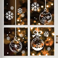 Fensterbild Weihnachten Winter Weihnachtskugeln Schneeflocken Wiederverwendbar Fensterdeko Advent Fensterbild Weihnachten Winter Weihnachtskugeln Schneeflocken Wiederverwendbar Fensterdeko Advent von WandtattooLoftBaltic