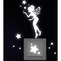 Leuchtaufkleber Elfe Mit 14 Sternen Für Lichtschalter Steckdose Fluoreszierend Und Im Dunkeln Leuchtend Leuchtaufkleber Elfe Mit 14 Sternen Für Lichtschalter Steckdose Fluoreszierend Und Im Dunkeln Leuchtend von WandtattooLoftBaltic