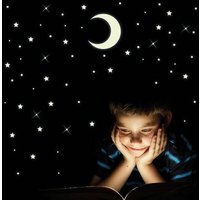 Leuchtaufkleber Halbmond Mit 80 Sterne Und Punkte, Dekoration Kinderzimmer Leuchtaufkleber Halbmond Mit 80 Sterne Und Punkte, Dekoration Kinderzimmer von WandtattooLoftBaltic