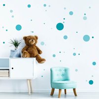 Wandtattoo 40 Kreise Verschiedene Farben Dekokreise Kinderzimmer Bunte Punkte Deko von WandtattooLoftBaltic