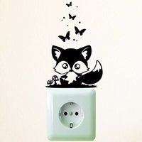 Wandtattoo Lichtschalter Oder Steckdose Fuchs Füchse, Wanddekoration Kinderzimmer von WandtattooLoftBaltic