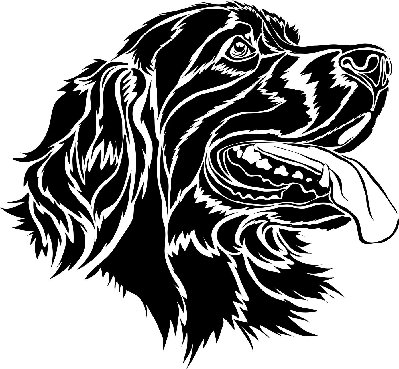 Wandtattoodesign Wandtattoo Aufkleber Golden Retriever Aukleber Hund Wandsticker Hunde (1 St), Selbstklebend von Wandtattoodesign