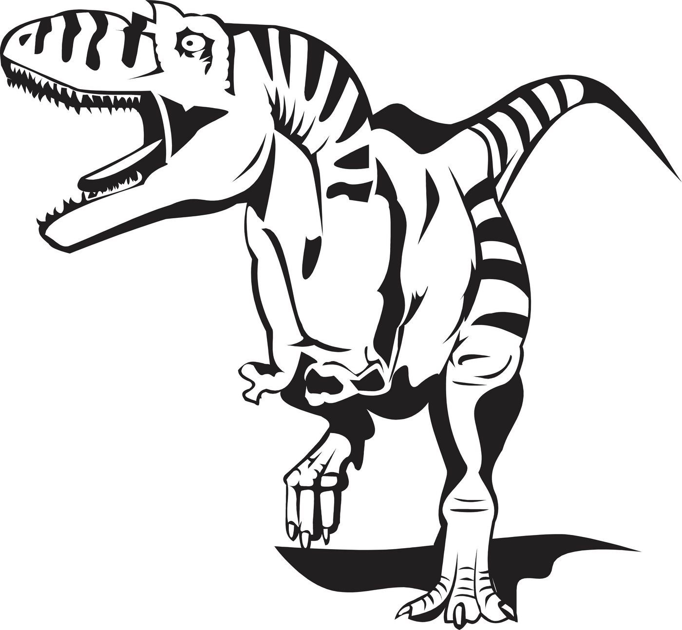 Wandtattoodesign Wandtattoo Aufkleber T-Rex Dino Dinosaurier, Farbe Schwarz, Größe 60x65cm (1 St), Selbstklebend von Wandtattoodesign