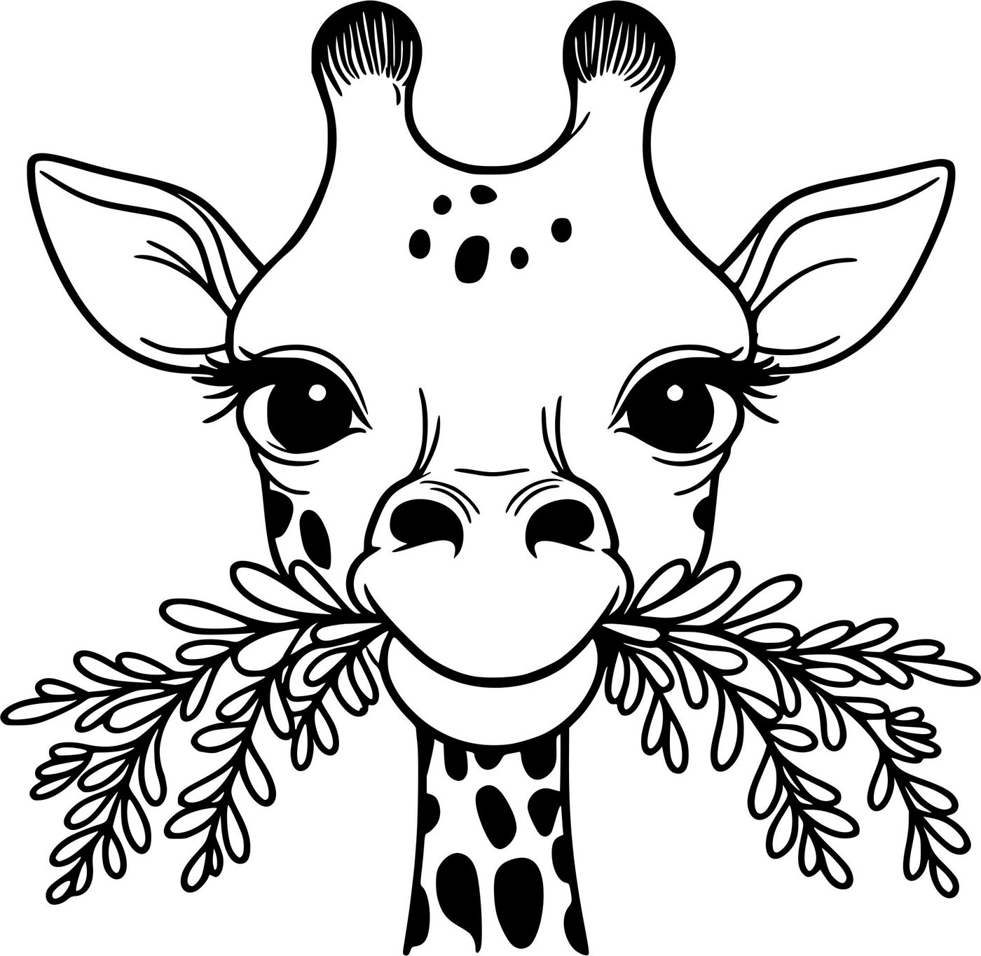 Wandtattoodesign Wandtattoo Aufkleber Wandaufkleber Giraffe 60x60cm Farbe Schwarz (1 St), Selbstklebend, Rückstandslos entfernbar von Wandtattoodesign