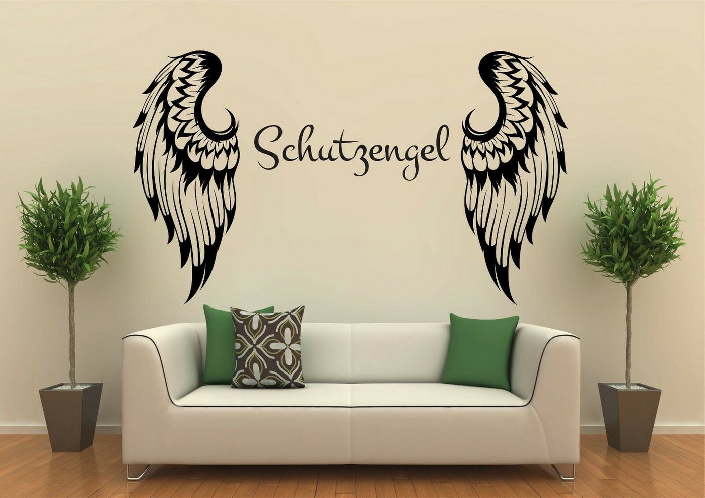 Wandtattoodesign Wandtattoo Schutzengel Nr. 4 Größe: 60x100cm (1 St), Selbstklebend ohne Hintergrundfolie von Wandtattoodesign