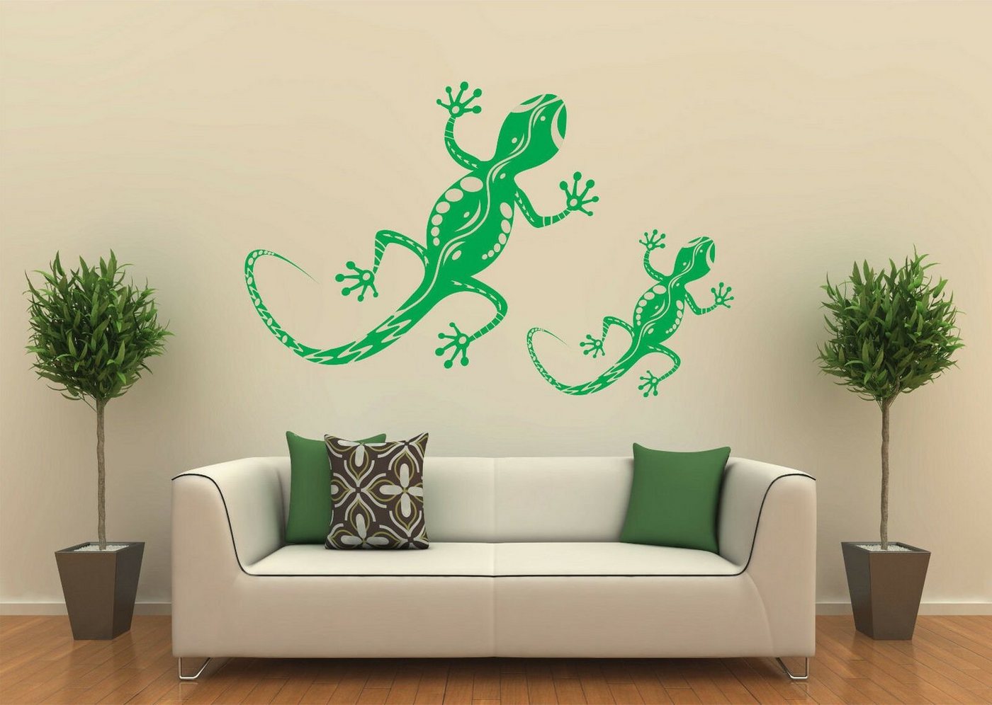 Wandtattoodesign Wandtattoo Wandaufkleber Aufkleber Gecko 2er Set verschiedene Farben, Selbstklebend, abwischbar von Wandtattoodesign