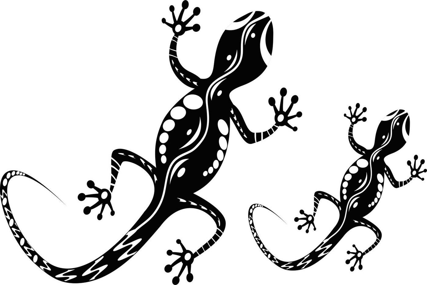 Wandtattoodesign Wandtattoo Wandaufkleber Aufkleber Gecko 2er Set verschiedene Farben, Selbstklebend, abwischbar von Wandtattoodesign