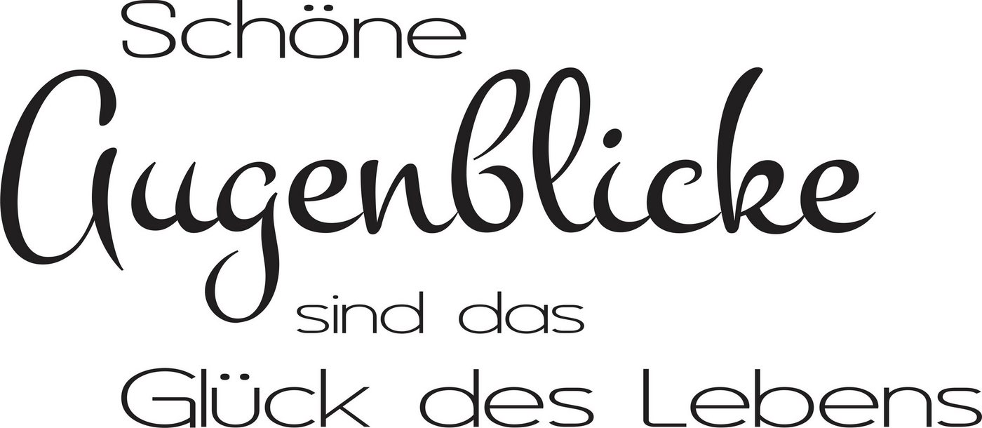 Wandtattoodesign Wandtattoo Wandaufkleber Spruch Zitat Schöne Augenblicke... (1 St), Selbstklebend von Wandtattoodesign