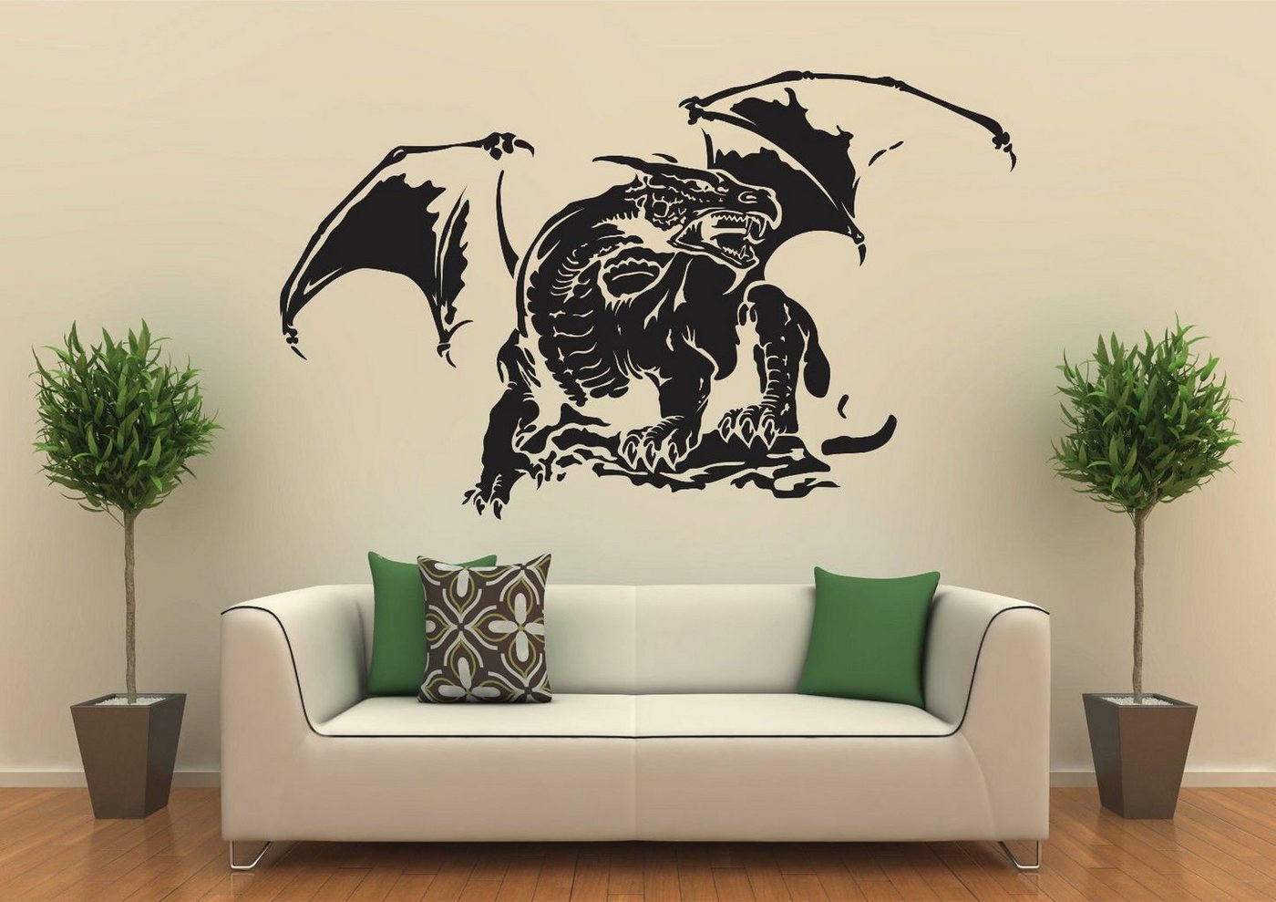 Wandtattoodesign Wandtattoo Wandtattoo: Drache Nr. 4 Größe: 100x60cm (1 St), Selbstklebend von Wandtattoodesign