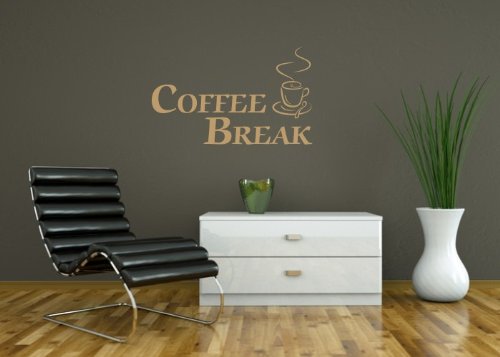 Wandtattooladen Wandtattoo - Coffee Break Größe:100x58cm Farbe: schwarz von Wandtattooladen