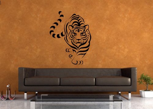Wandtattooladen Wandtattoo - Schleichender Tiger Größe:77x100cm Farbe: Schablone von Wandtattooladen