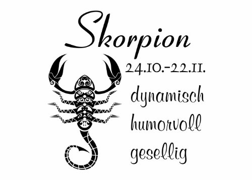Wandtattooladen Wandtattoo - Sternzeichen - Skorpion Größe:50x51cm Farbe: dunkelgrau von Wandtattooladen