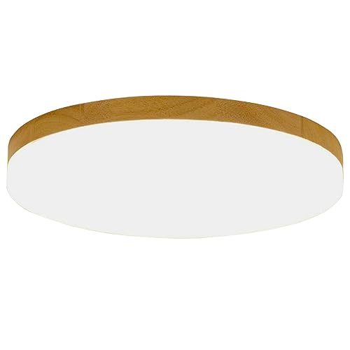 Wandun Runde Deckenlampe Ultra-dünne 5cm LED Deckenleuchte Modern Deckenstrahler Aus Holz Schlafzimmer Kinderzimmer Restaurant Wohnzimmer Hauptdekoration Decke Licht von Wandun