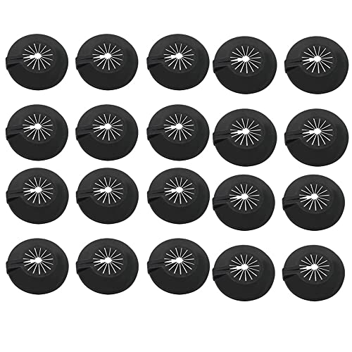 20 Stück Heizkörper Rohrabdeckungen,Abdeckrosette Heizungsrohr,Heizkörperrosetten Kunststoff Heizkörper Rohrabdeckungen Rohrmanschette,Universal für 8-30,mm Rohröffnung (Schwarz) von Wanfoou