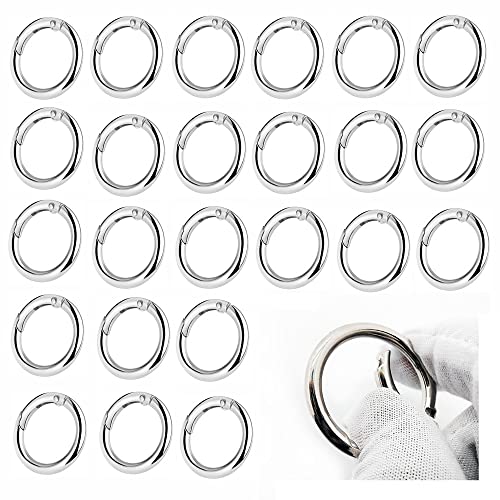 Ring Karabiner,40 Stück Runde Karabiner Rund Karabinerhaken 28 mm Schlüsselringe kleine karabinerhaken Für den Alltag am Rucksack oder am Schlüsselbund,DIY Handwerk Karabiner von Wanfoou