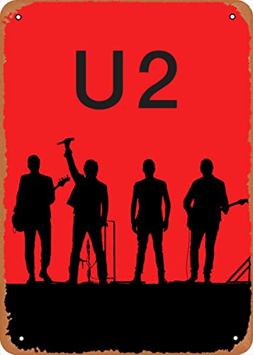 Music U2 Metall-Blechschild Poster Vintage Kunst Wanddekoration 30,5 x 20,3 cm von Wanfst