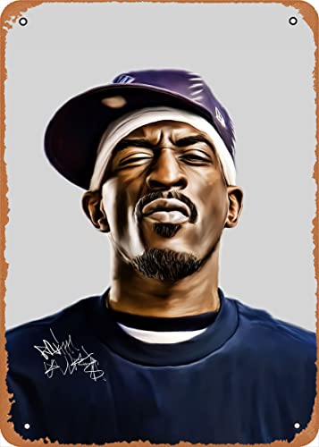 Rapper Rakim Metall-Blechschild, Vintage-Kunst, Wanddekoration, 30,5 x 20,3 cm von Wanfst