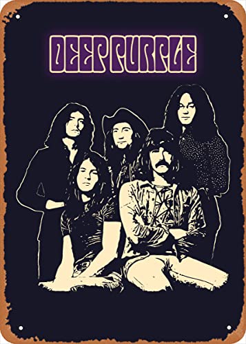 The Bands Deep Purple Metall Blechschild Poster Vintage Art Wanddekoration 30,5 x 20,3 cm von Wanfst