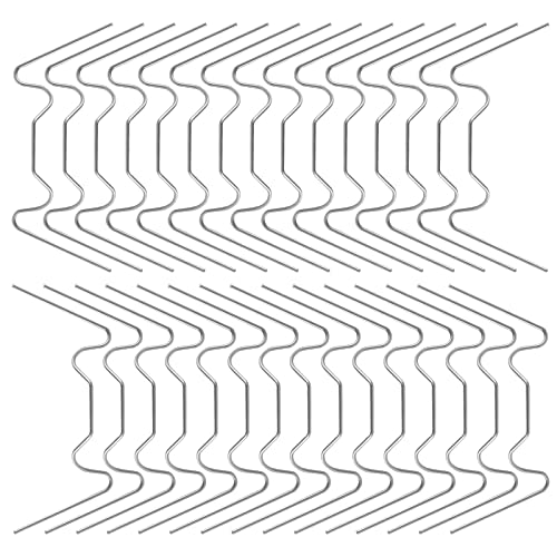 WangCang 120 Stück gewächshaus klammern,Edelstahl Gewächshausklammern Größe 85 x 30 mm,Glasfederklammern,W Drahtklammern, für Befestigung Gewächshäuser Zubehör (120) von WangCang