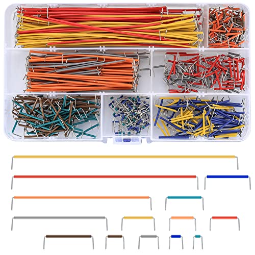 560 Stk Breadboard Jumper Kabel Kit, Steckbrett Steckbrücken Drahtbrücken Jumper Wires Sortiment Set für Breadboard Elektronik, 14 Verschiedene Längen. von WangLaoWu