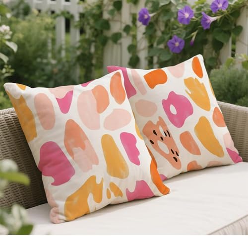 Herbst Kissenbezug 45x45 Rosa Kissenbezug Abstrakt Muster Samt Weich Sofakissen 2er Set Quadratische Dekokissen Mit Unsichtbarem Reißverschluss Kuschelkissen Home Decor Garten Outdoor Kissen w-110 Herbst Kissenbezug 45x45 Rosa Kissenbezug Abstrakt Muster Samt Weich Sofakissen 2er Set Quadratische Dekokissen Mit Unsichtbarem Reißverschluss Kuschelkissen Home Decor Garten Outdoor Kissen w-110 von Wangdoud