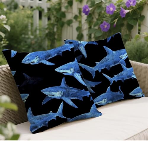 Herbst Kissenbezug 45x45 Schwarz Kissenbezug Hai Muster Leinen Weich Sofakissen 2er Set Quadratische Dekokissen Mit Unsichtbarem Reißverschluss Kuschelkissen Home Decor Garten Outdoor Kissen w-80 Herbst Kissenbezug 45x45 Schwarz Kissenbezug Hai Muster Leinen Weich Sofakissen 2er Set Quadratische Dekokissen Mit Unsichtbarem Reißverschluss Kuschelkissen Home Decor Garten Outdoor Kissen w-80 von Wangdoud