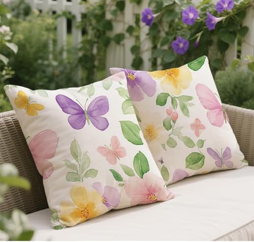 Herbst Kissenbezug 65x65 Rosa Kissenbezug Schmetterling Muster Samt Weich Sofakissen 2er Set Quadratische Dekokissen Mit Unsichtbarem Reißverschluss Kuschelkissen Home Decor Garten Outdoor Kissen w-96 Herbst Kissenbezug 65x65 Rosa Kissenbezug Schmetterling Muster Samt Weich Sofakissen 2er Set Quadratische Dekokissen Mit Unsichtbarem Reißverschluss Kuschelkissen Home Decor Garten Outdoor Kissen w-96 von Wangdoud