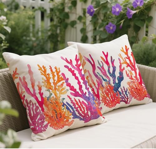 Kissenbezug 45x45 Rosa Kissenbezug Deko Wohnzimmer Herbst Leinen Kuschelkissen Koralle Muster Sofakissen Kopfkissenbezug 2er Set Quadratische Kissenhülle für Zimmer Sofa Garten Outdoor Kissen w-91 Kissenbezug 45x45 Rosa Kissenbezug Deko Wohnzimmer Herbst Leinen Kuschelkissen Koralle Muster Sofakissen Kopfkissenbezug 2er Set Quadratische Kissenhülle für Zimmer Sofa Garten Outdoor Kissen w-91 von Wangdoud