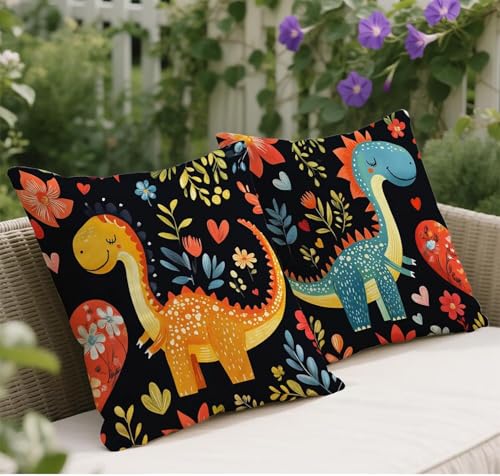 Kissenbezug 65x65 Schwarz Kissenbezug Deko Wohnzimmer Herbst Leinen Kuschelkissen Dinosaurier Muster Sofakissen Kopfkissenbezug 2er Set Quadratische Kissenhülle für Zimmer Automobil Garten w-69 Kissenbezug 65x65 Schwarz Kissenbezug Deko Wohnzimmer Herbst Leinen Kuschelkissen Dinosaurier Muster Sofakissen Kopfkissenbezug 2er Set Quadratische Kissenhülle für Zimmer Automobil Garten w-69 von Wangdoud