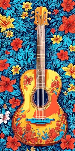 Malen Nach Zahlen Blume Gitarre, Malen Nach Zahlen Kinder ab 5, DIY Faltenfreie Leinwand, Kreativ set für Erwachsene, Mit Pinseln und Ölgemälde Acrylfarbe, Zimmer Deko Geschenk Mädchen 50x100cm L-995 Malen Nach Zahlen Blume Gitarre, Malen Nach Zahlen Kinder ab 5, DIY Faltenfreie Leinwand, Kreativ set für Erwachsene, Mit Pinseln und Ölgemälde Acrylfarbe, Zimmer Deko Geschenk Mädchen 50x100cm L-995 von Wangdoud