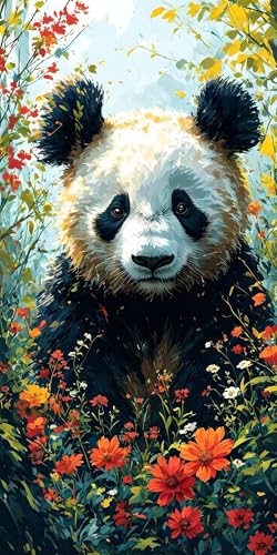 Malen Nach Zahlen Blume Panda, Malen Nach Zahlen Kinder ab 5, DIY Faltenfreie Leinwand, Kreativ set für Erwachsene, Mit Pinseln und Ölgemälde Acrylfarbe, Zimmer Deko Geschenk Mädchen 70x140cm L-947 Malen Nach Zahlen Blume Panda, Malen Nach Zahlen Kinder ab 5, DIY Faltenfreie Leinwand, Kreativ set für Erwachsene, Mit Pinseln und Ölgemälde Acrylfarbe, Zimmer Deko Geschenk Mädchen 70x140cm L-947 von Wangdoud