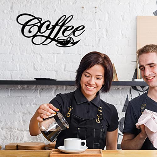 Schwarzes Kaffeeschild aus Draht für die Wand, Metall-Kaffee-Buchstaben-Dekoration, schwarzes Metall, hängende Kaffeeschilder, Dekoration, Wandkunst für Küche, Kaffeestation, Schwarzes Kaffeeschild aus Draht für die Wand, Metall-Kaffee-Buchstaben-Dekoration, schwarzes Metall, hängende Kaffeeschilder, Dekoration, Wandkunst für Küche, Kaffeestation, von Wangduodu