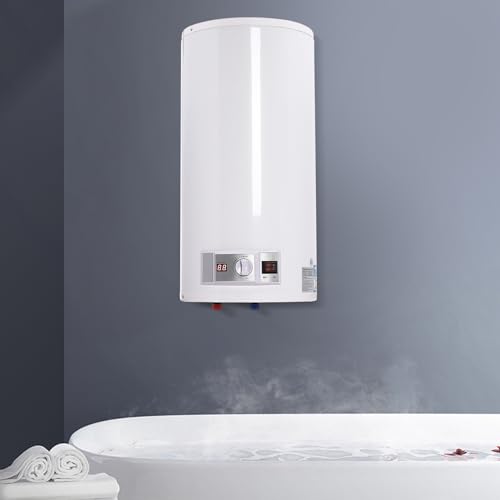 Elektro Warmwasserspeicher, 2000W, ABS, Speicher mit Duschset, für Wandmontage - Wasserboiler, Boiler, Warmwasserbereiter, Warmwasserboiler für Bad,Tatsächliche Kapazität 50L von Wangkangyi