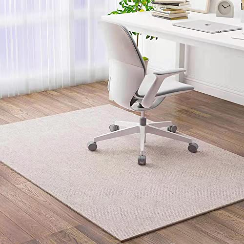 Stuhlmatten-Schutzmatte, Büro-Rollstuhl-Matte, kratzfest, Gaming-Fußmatten für drinnen und draußen, rutschfest, 6 mm, 100 x 120 cm, Beige von Wangle