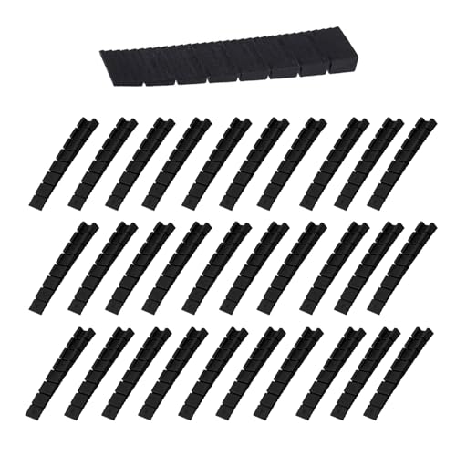 30er Set Kunststoff-Unterlegkeile schwarz | Schneidbare Möbelausgleichskeile mit rutschfestem Design | Für Tische, Stühle, Schränke & Türen | Inkl. Unterlegplatten und integrierten Sollbruchstellen von Wangzhenxi