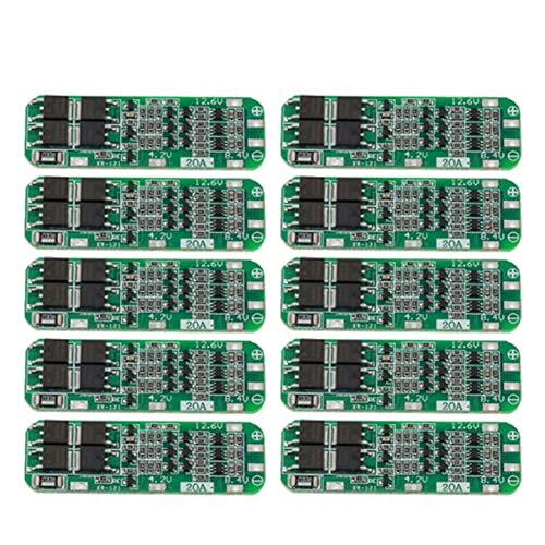 Wanjorlay 10 Stück 3S 20A 18650 – für Lithium- Schutzkarte PCB 11,1 V 12 V 12,6 V von Wanjorlay