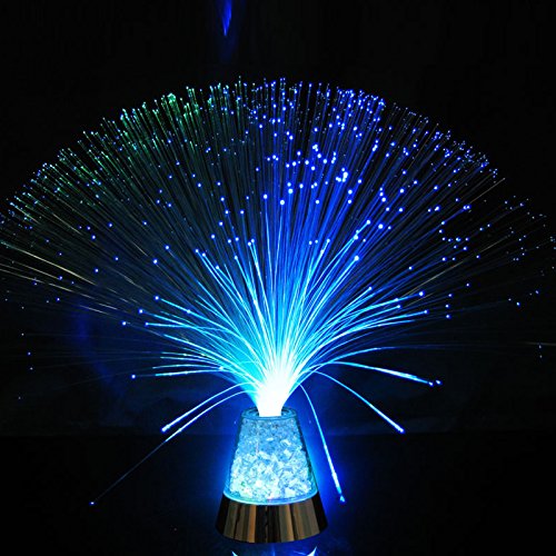 Faseroptische Lampe, Fiber Optic Lamp mit Farbe-Changing Crystals LED Licht Glacier Nachtlicht für Geburtstag Weihnachten Halloween Valentinstag Hochzeit Dinner Party Schlafzimmer Tabelle Dekoration von Wankd