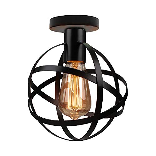 Wankd Deckenleuchte aus Metall in Schwarz – Extravagante Lampe mit auffälligem Schirm und Lichteffekten an der Decke – Zimmerlampe für Wohnzimmer – Flur – Dielen – Schlafzimmer (Schwarz) von Wankd