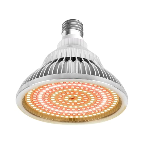 Wankd LED Pflanzenlampe, Pflanzenlampe 18W LED Pflanzenlampe Vollspektrum E27 Weiß Pflanzenlicht für Zimmerpflanzen LED Grow Light Wachstumslampe für Garten, Blumen, Gemüse, Obst (E27 150W) von Wankd