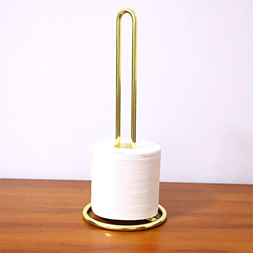 Wankd Eisen Küchenrollenhalter,Küchenpapierhalter Toilettenpapier Rollenhalter Toilettenpapier Halterung mit Metall - Farbe: Gold (chromiert) von Wankd