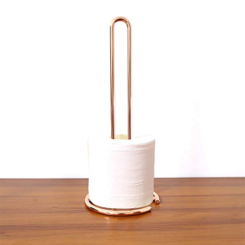 Wankd Toilettenpapier-Ersatzrollenhalter - Toilettenpapierhalter freistehend - Designer Klopapierhalter - praktischer und schicker Papierrollenhalter - Farbe: Roségold (chromiert) von Wankd